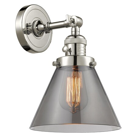 One Light Vintage Dimmable Led Sconce With A High-Low-Off Switch.